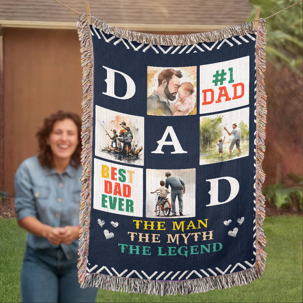 Best Dad Ever - Woven Blanket-Buy Finer Things