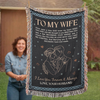 To My Wife - Heirloom Woven Blanket-Buy Finer Things