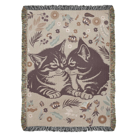 Snuggling Kitties - Woven Blanket-Buy Finer Things