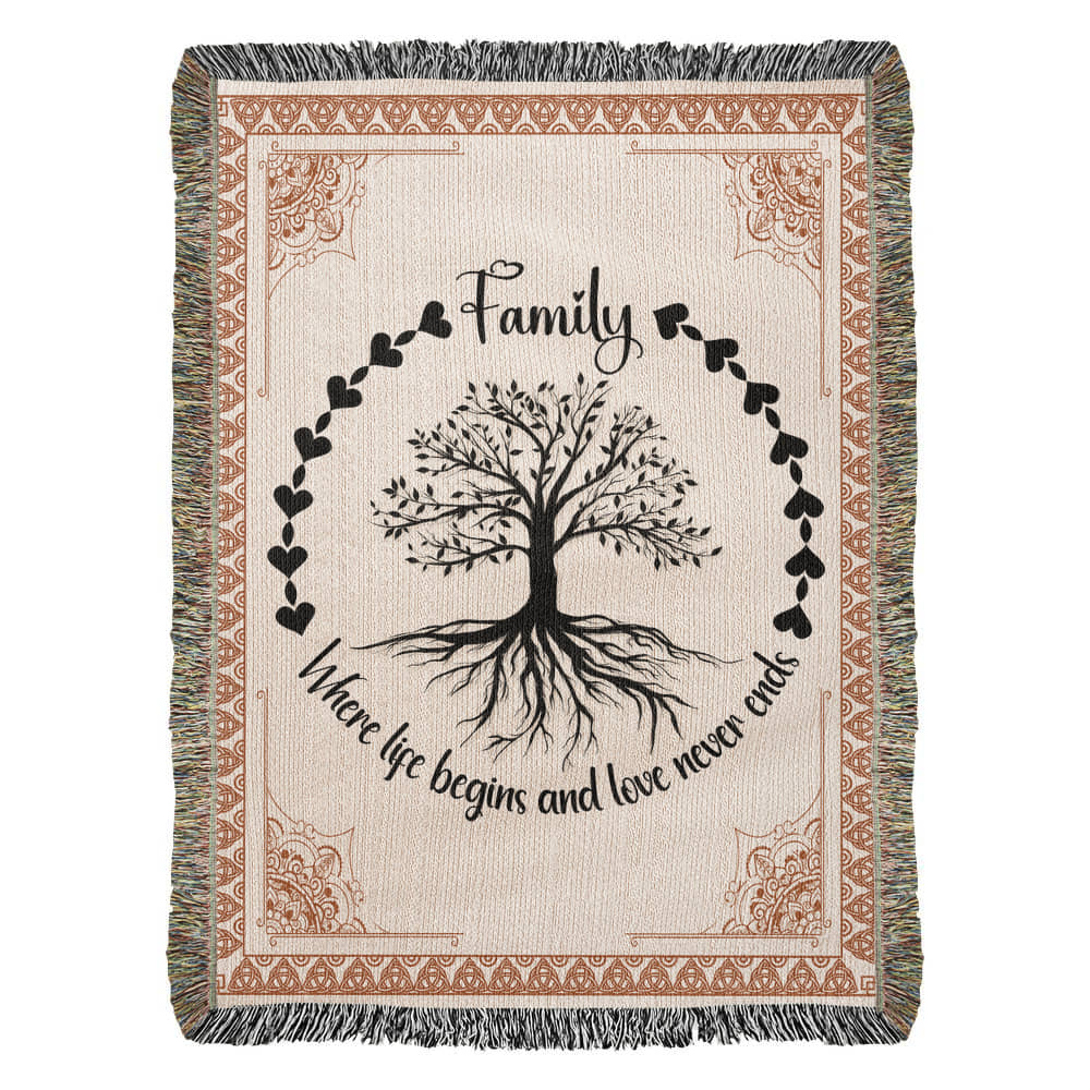 Family Roots, Celtic Tree Woven Blanket-Buy Finer Things