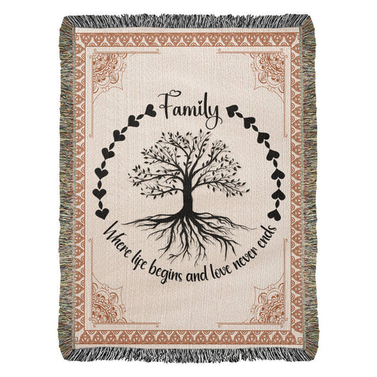 Family Roots, Celtic Tree Woven Blanket-Buy Finer Things