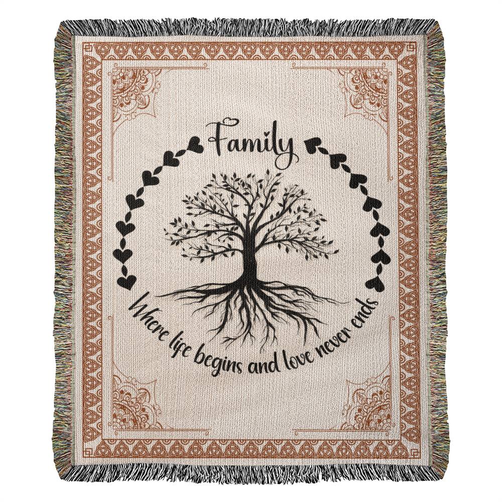 Family Roots, Celtic Tree Woven Blanket-Buy Finer Things