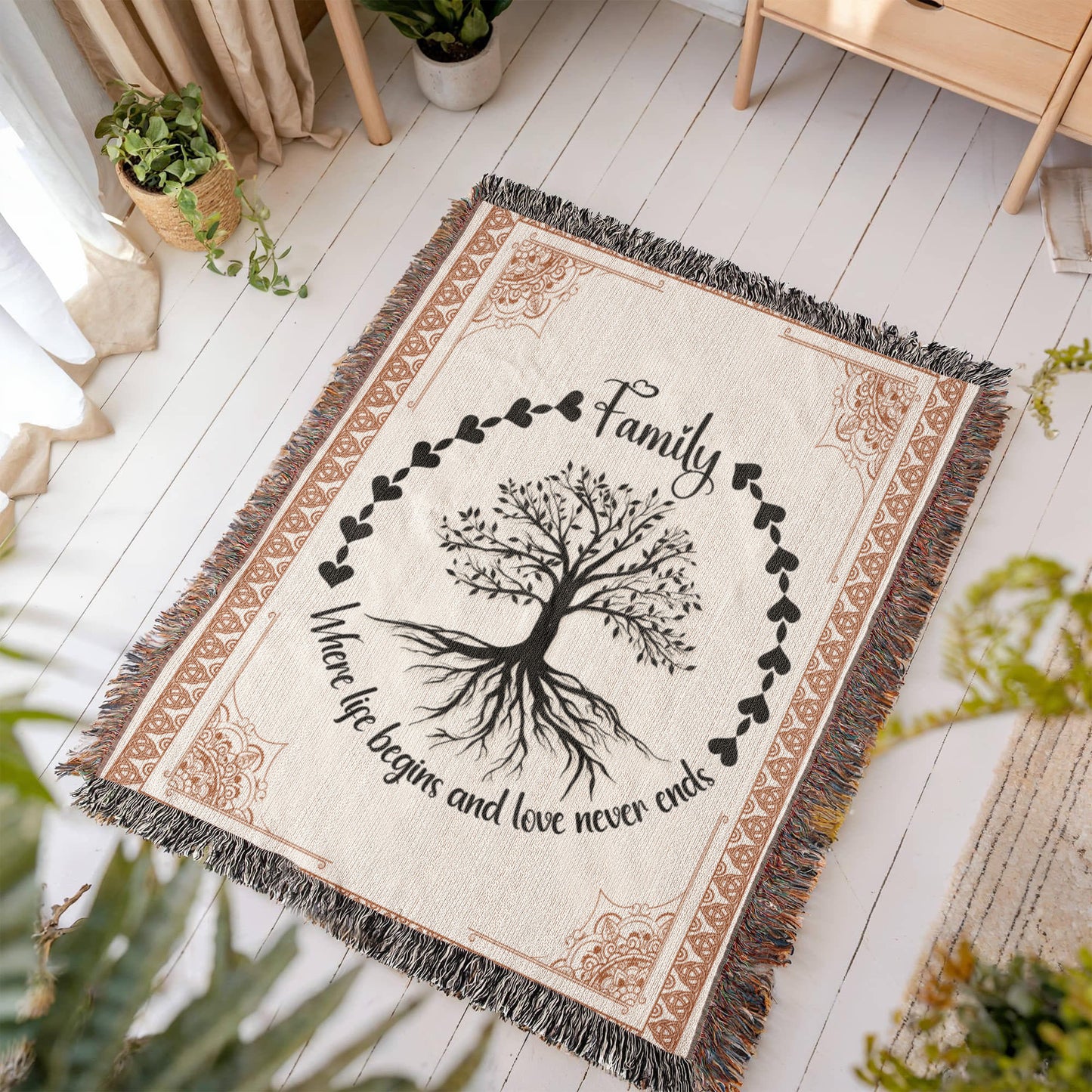 Family Roots, Celtic Tree Woven Blanket-Buy Finer Things