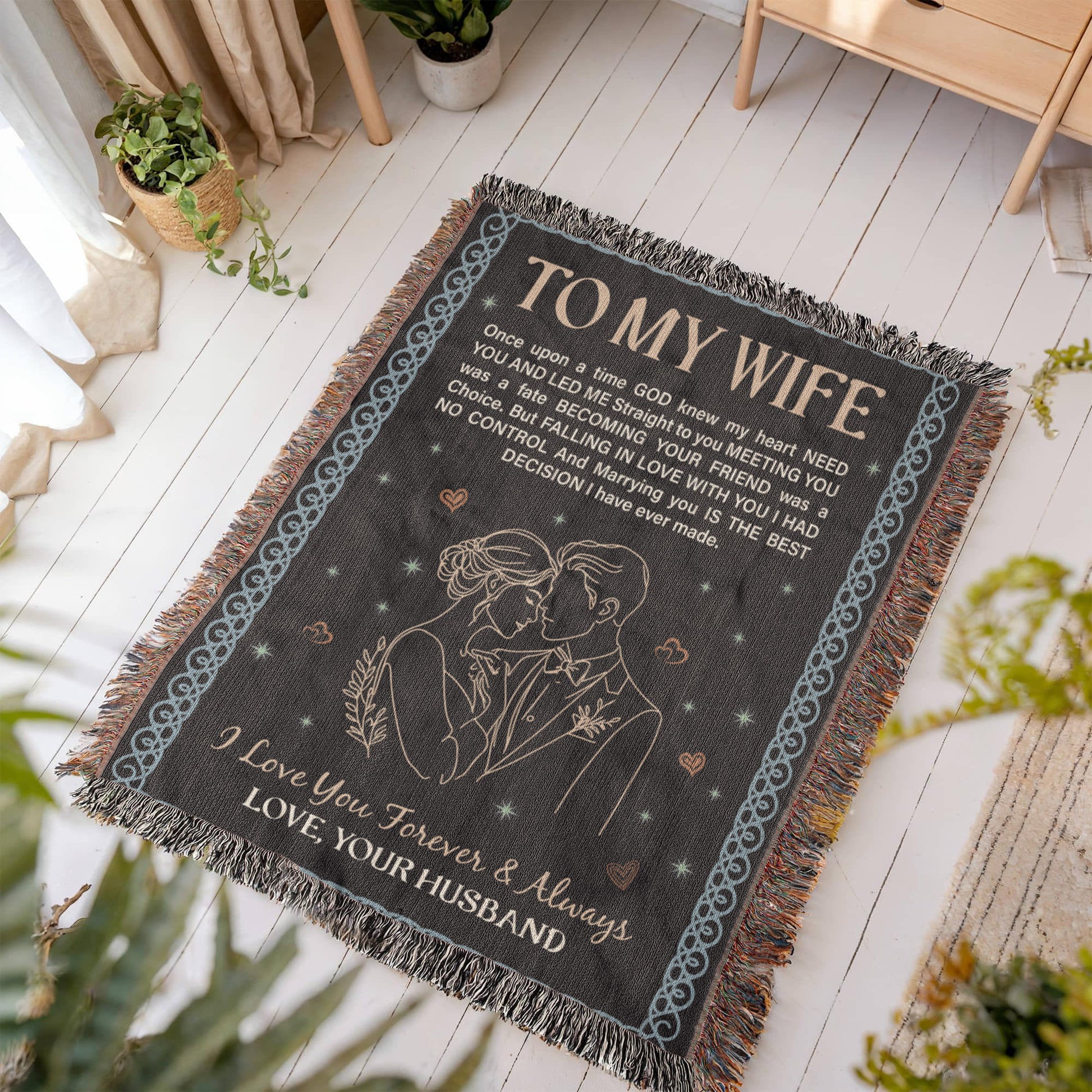 To My Wife - Heirloom Woven Blanket-Buy Finer Things