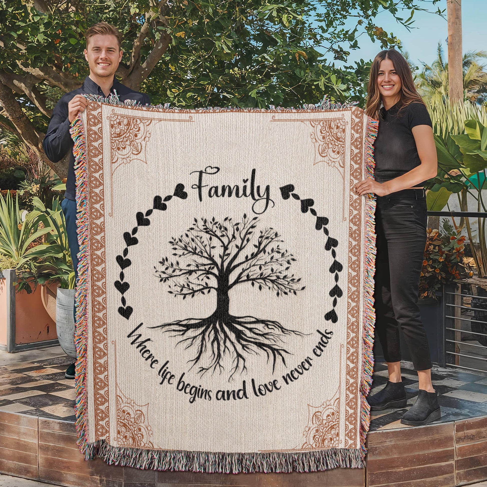 Family Roots, Celtic Tree Woven Blanket-Buy Finer Things