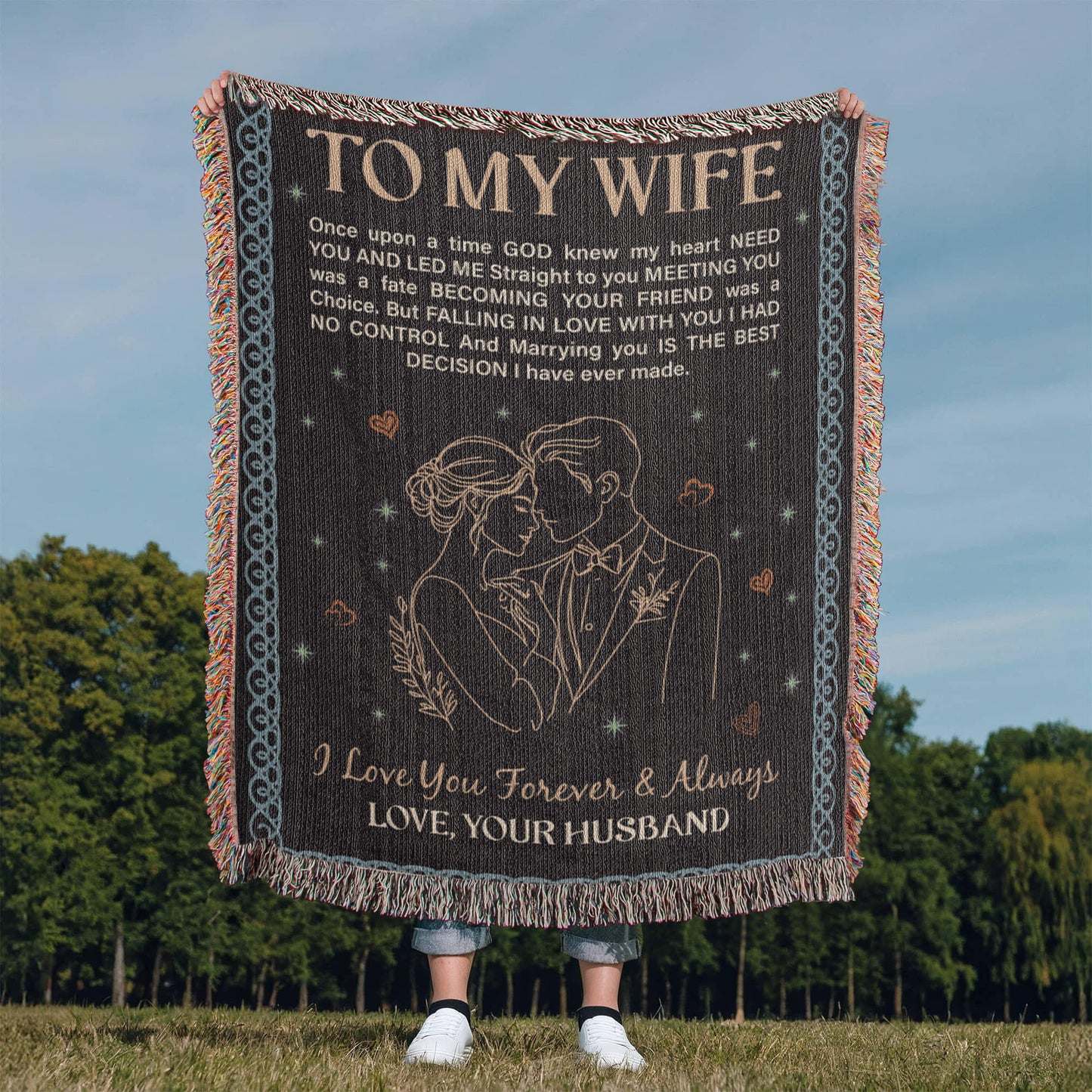 To My Wife - Heirloom Woven Blanket-Buy Finer Things