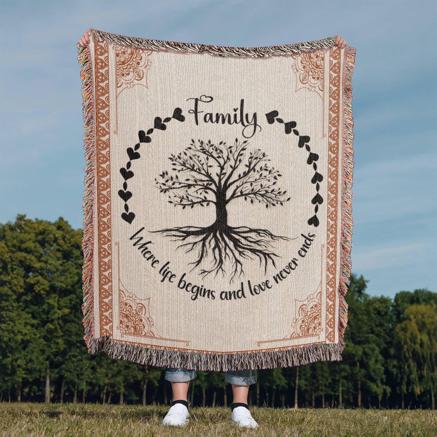 Family Roots, Celtic Tree Woven Blanket-Buy Finer Things