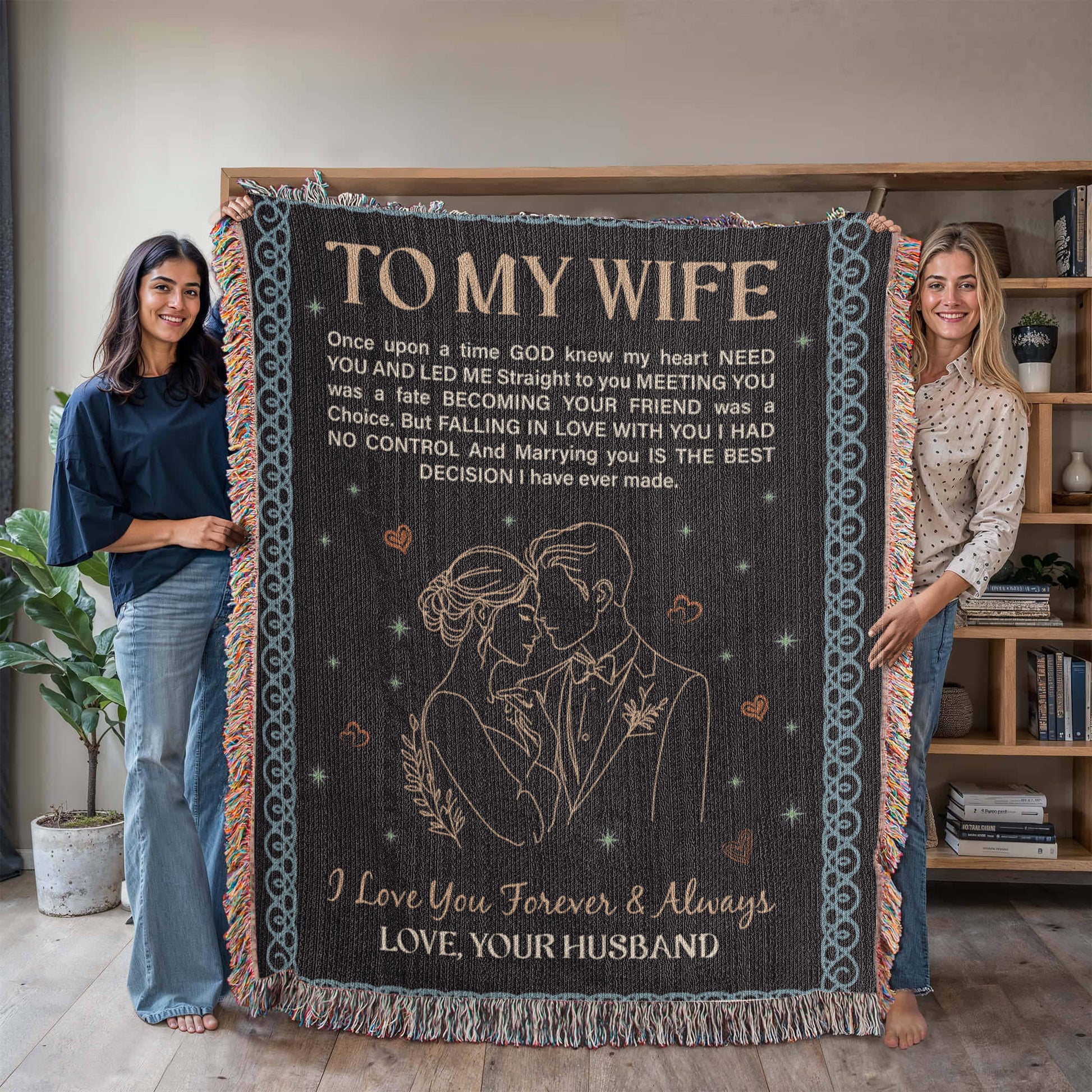 To My Wife - Heirloom Woven Blanket-Buy Finer Things