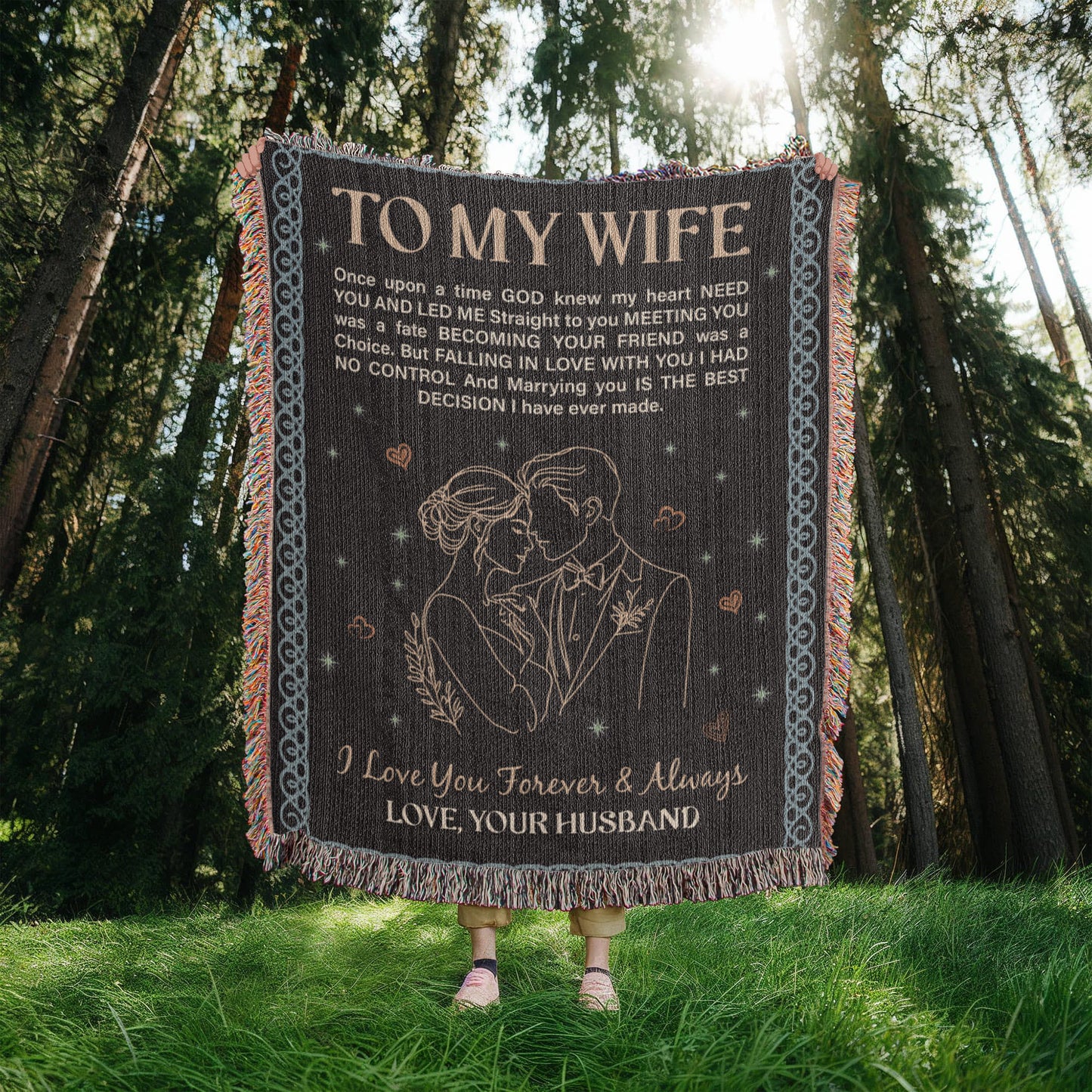 To My Wife - Heirloom Woven Blanket-Buy Finer Things