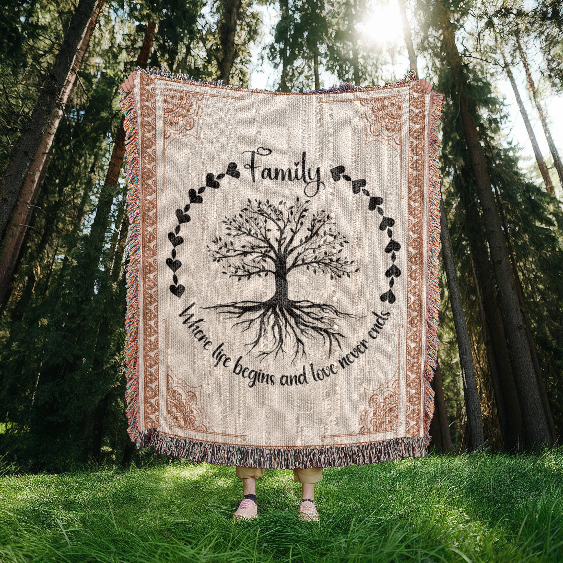 Family Roots, Celtic Tree Woven Blanket-Buy Finer Things