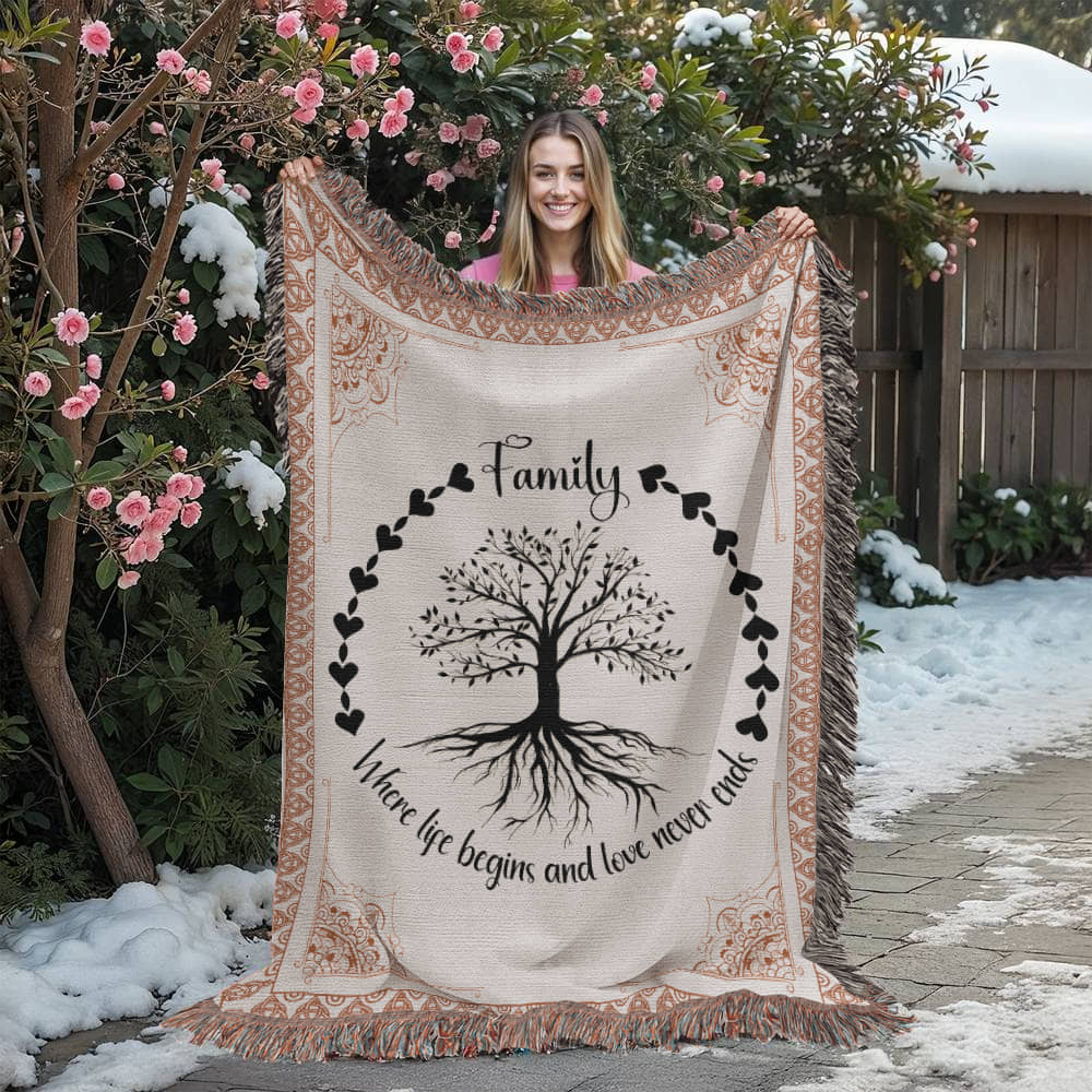 Family Roots, Celtic Tree Woven Blanket-Buy Finer Things