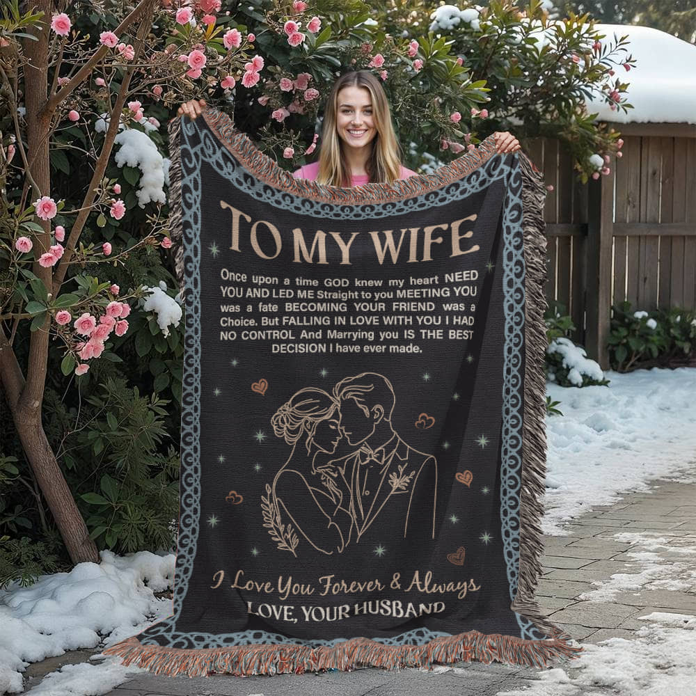 To My Wife - Heirloom Woven Blanket-Buy Finer Things